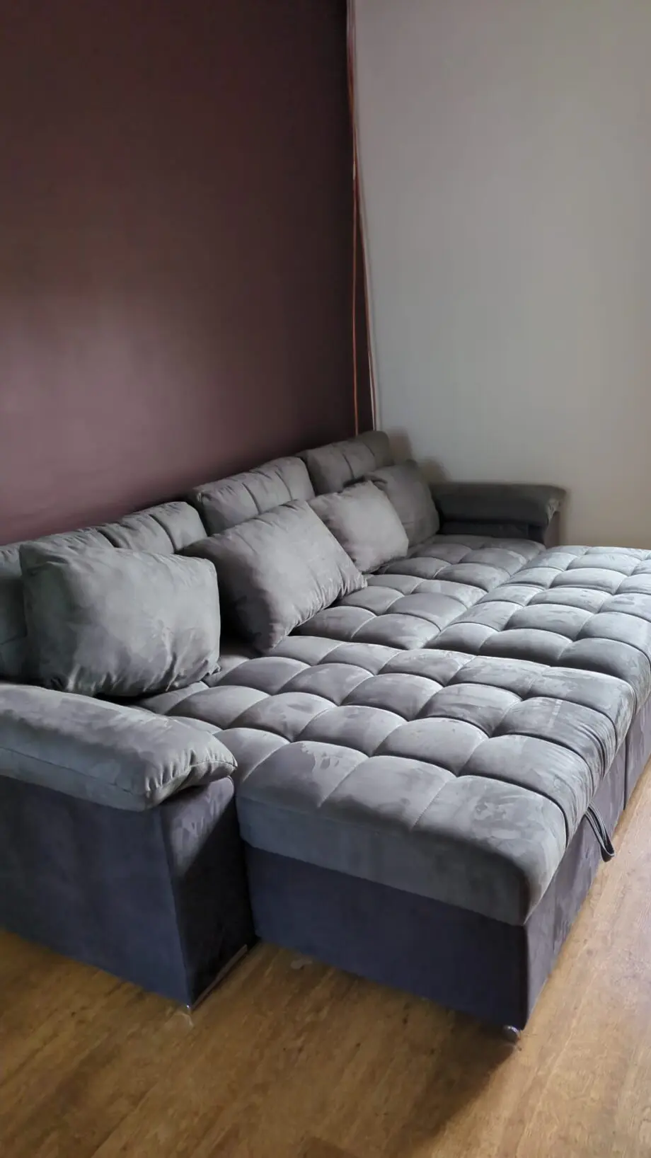 Sofa bargain Grey Dover Corner Sofa Bed with Storage