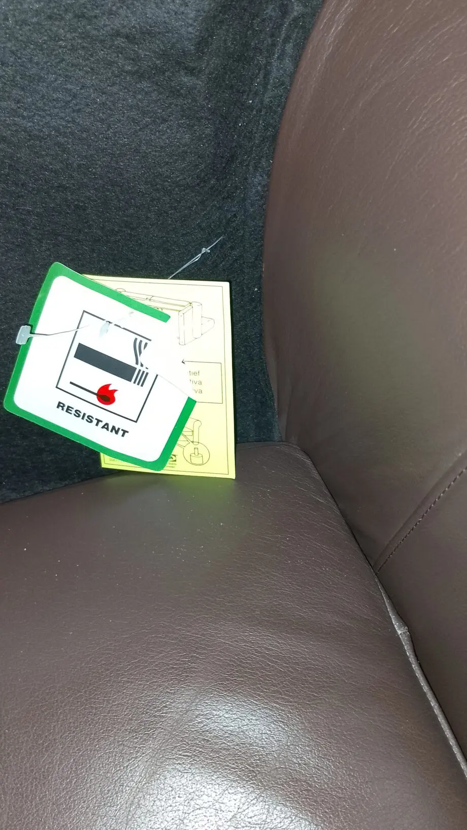 Brown IKEA leather sofas x2