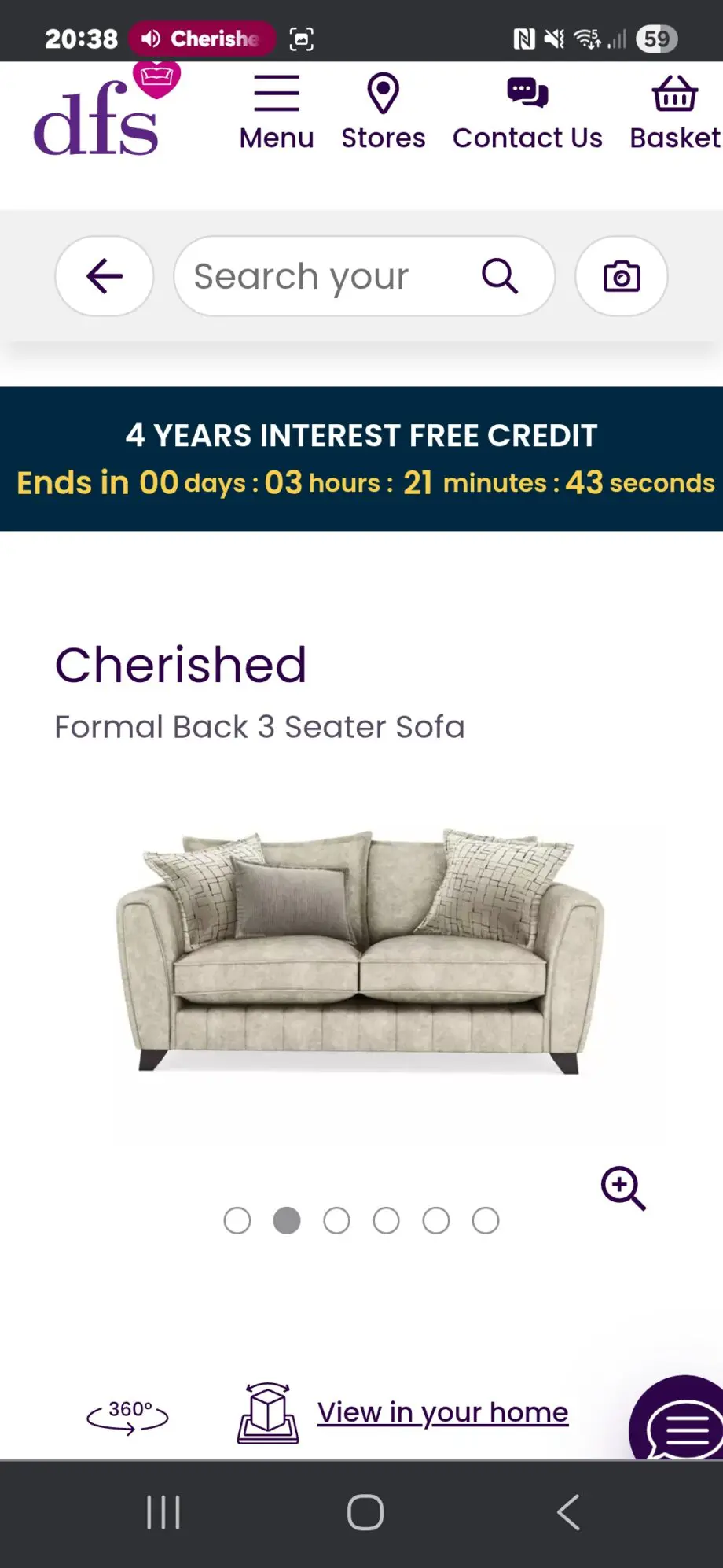 Dfs cherished 3 seater and cuddle chair