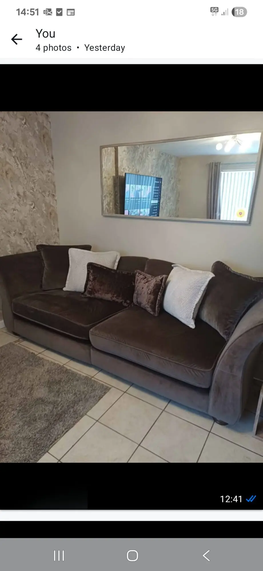Taskers brown velvet sofas
