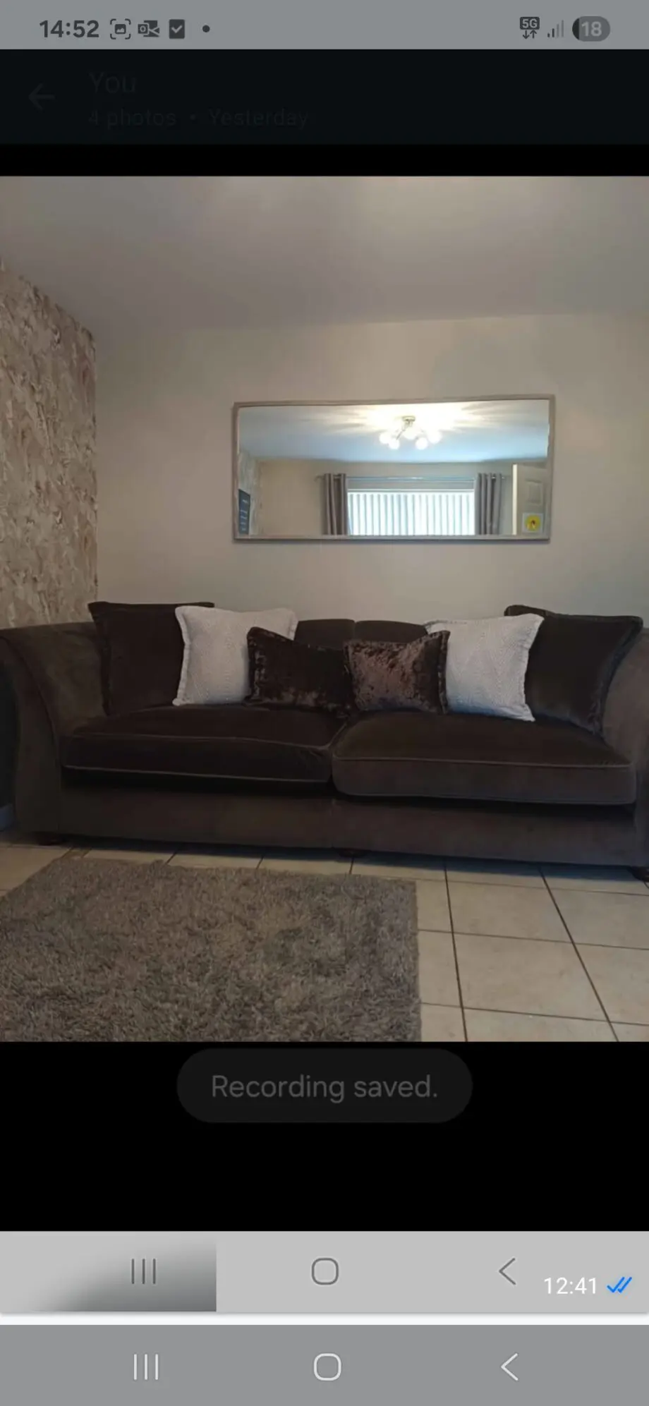 Taskers brown velvet sofas