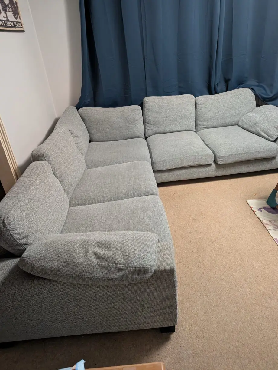 DFS Blue Corner Sofa