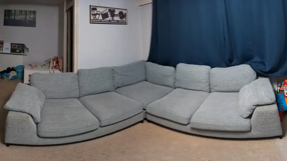 DFS Blue Corner Sofa