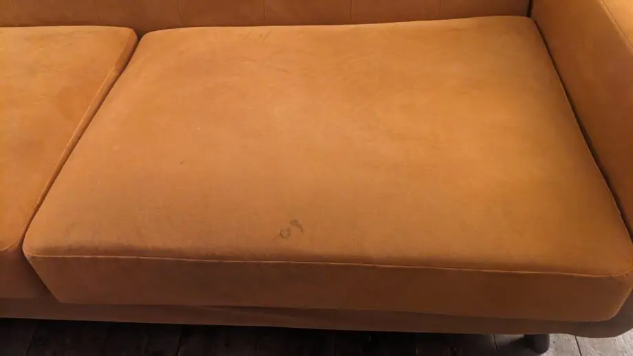 Burnt orange Clarence Daals 3 seat sofa