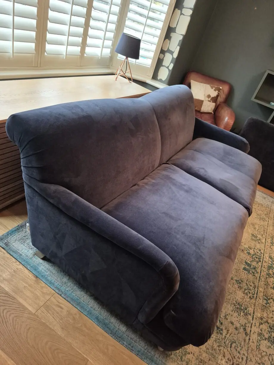 Loaf pudding sofa and sugar plum footstool