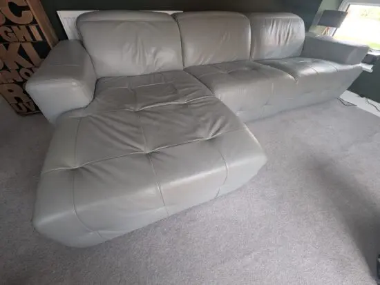 Chaise long 3 seater with electric recliner