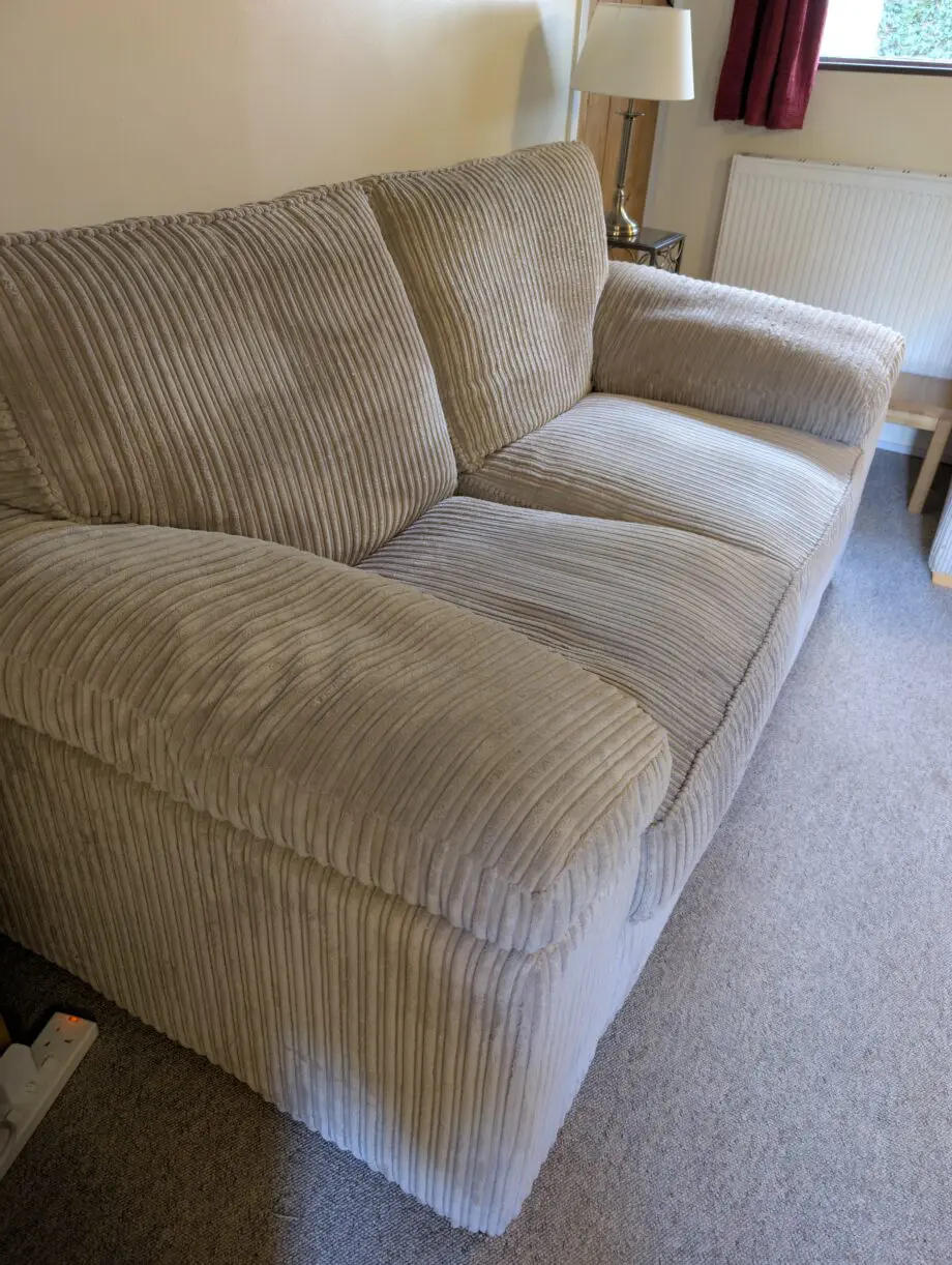2 x Debenhams Fawn Jumbo Cord Sofas