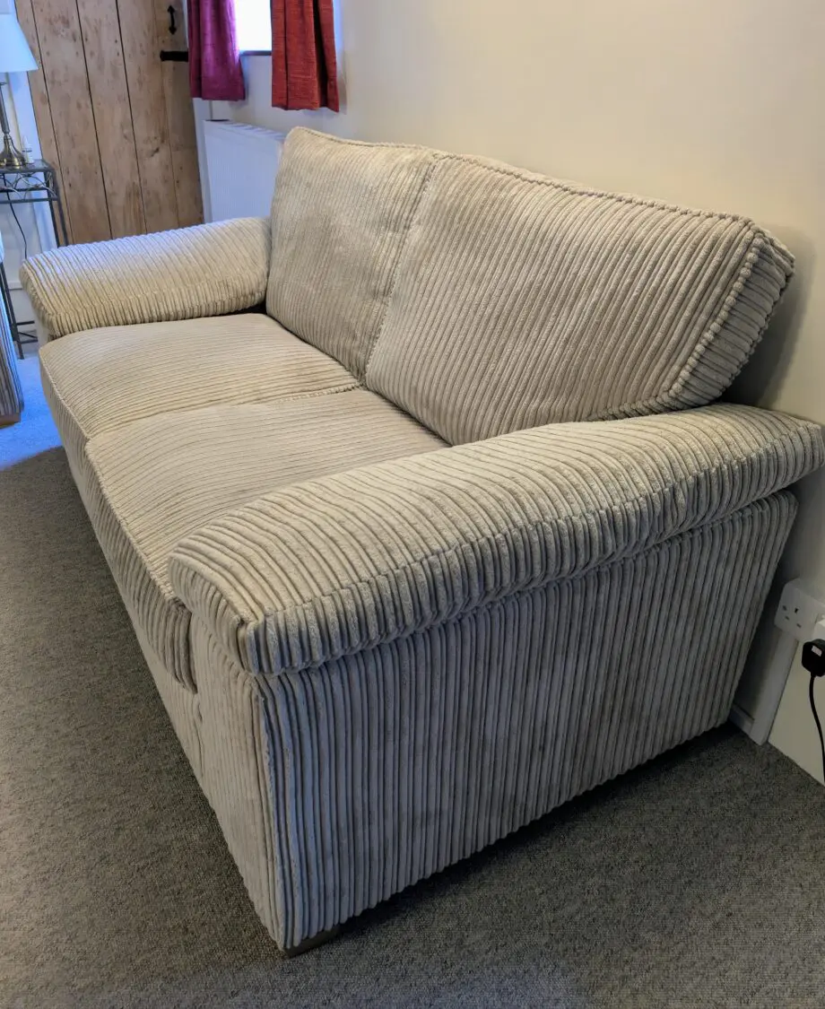 2 x Debenhams Fawn Jumbo Cord Sofas