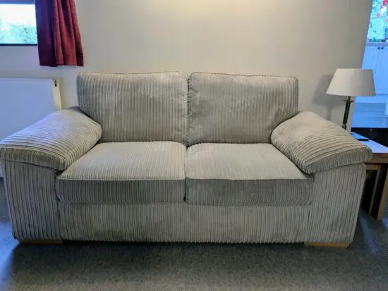 2 x Debenhams Fawn Jumbo Cord Sofas