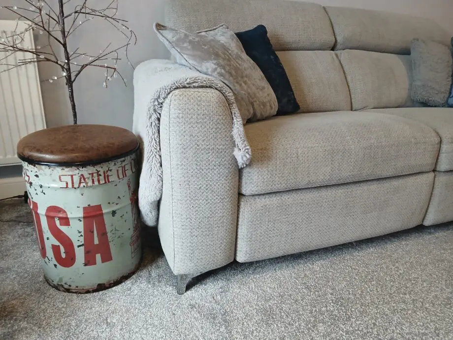 Light Grey Fabric 3 Seater Electric Recliner Sofa