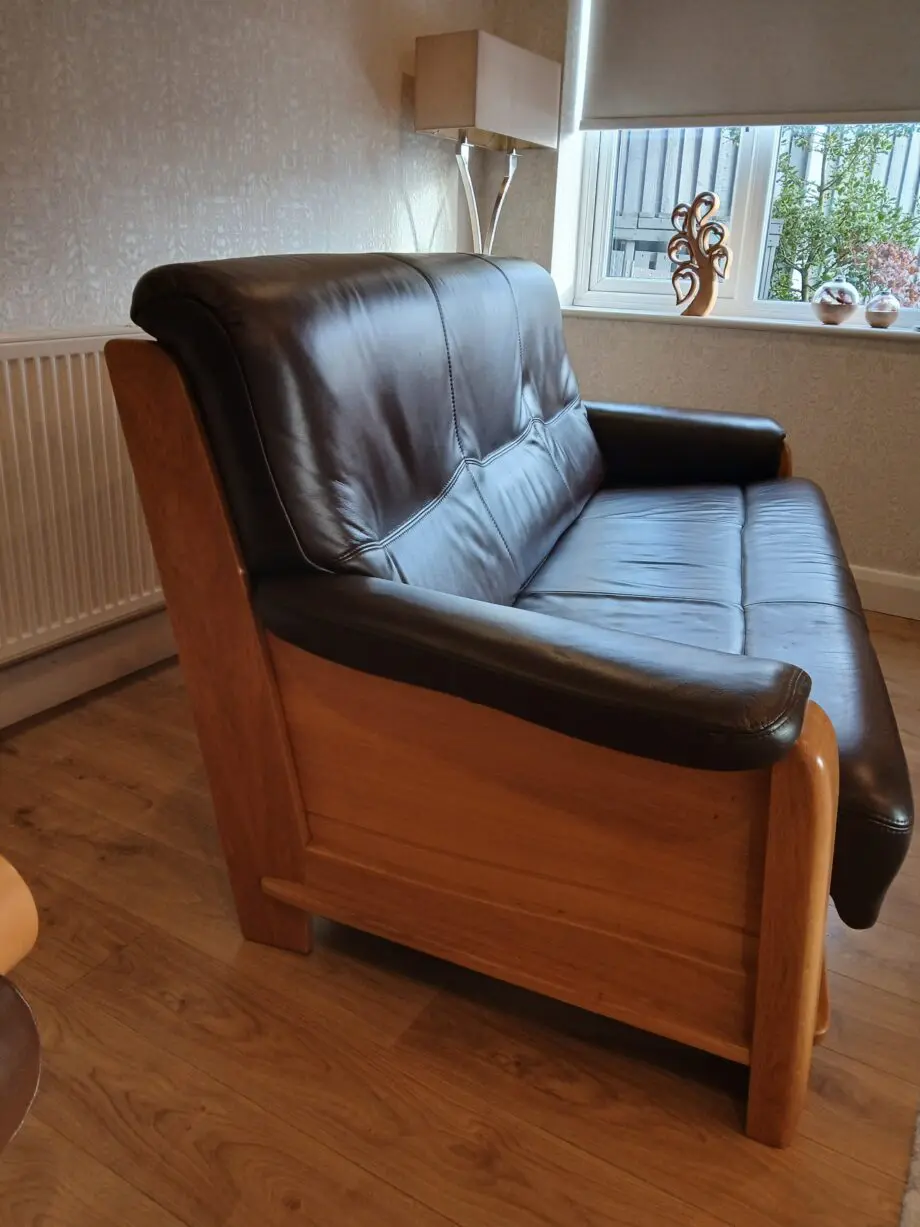 Doorway to Value leather sofa