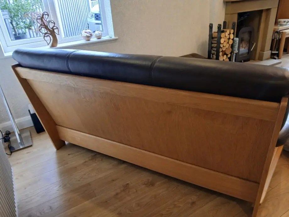 Doorway to Value leather sofa