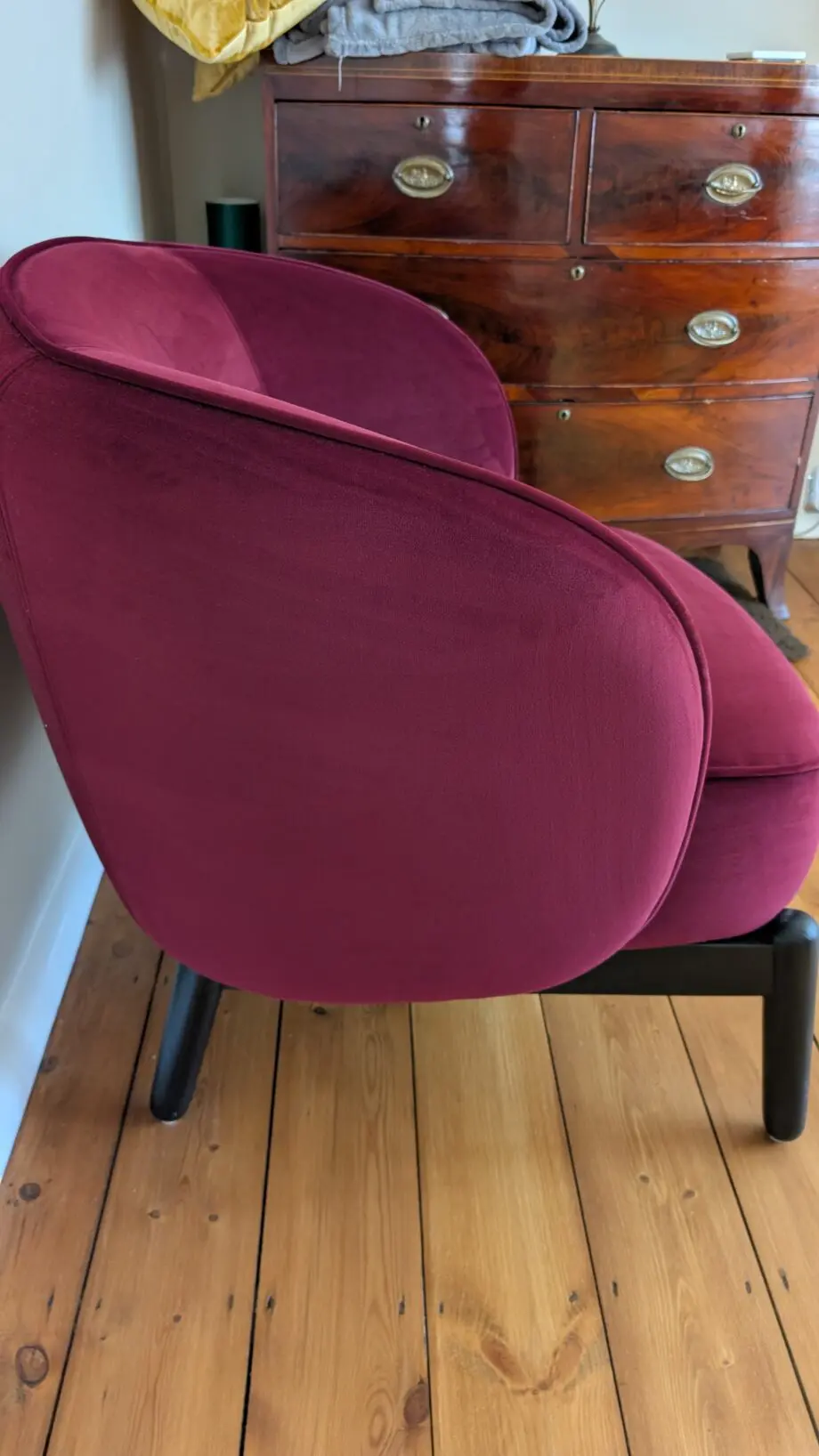 John Lewis Mulberry Bud Velvet Chair