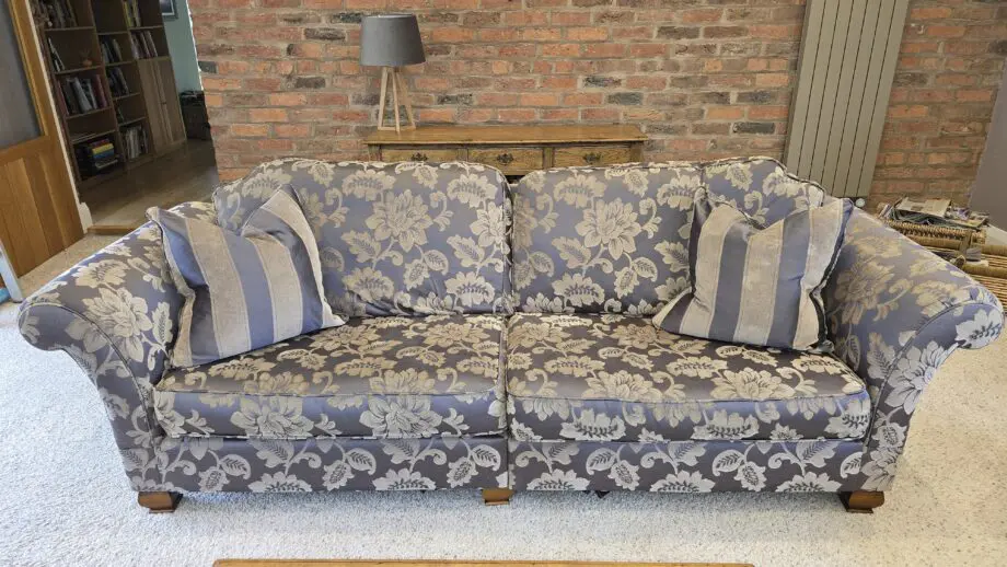 Sofa set with chair and footstool