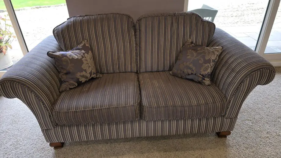 Sofa set with chair and footstool