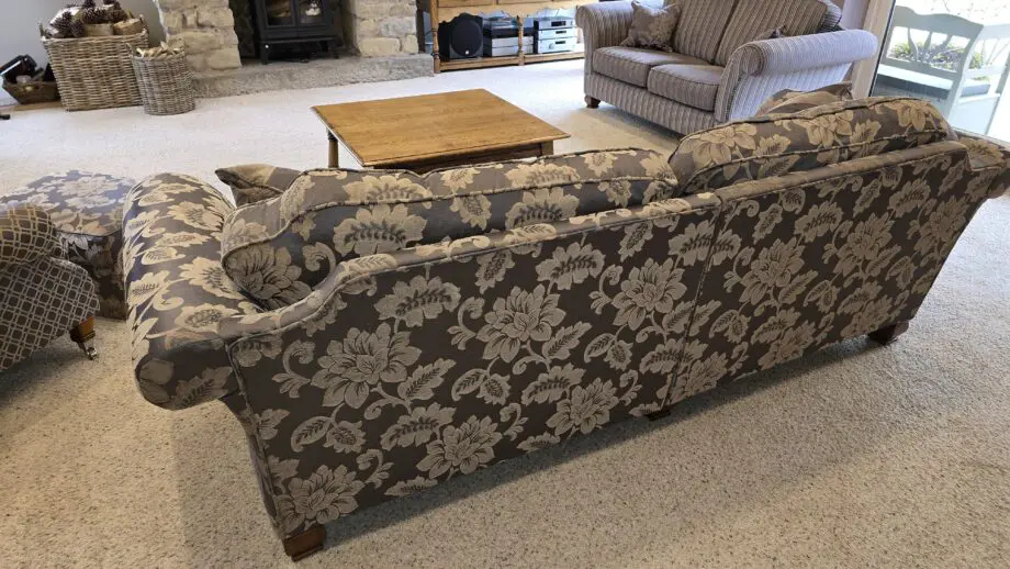 Sofa set with chair and footstool