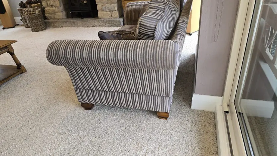 Sofa set with chair and footstool