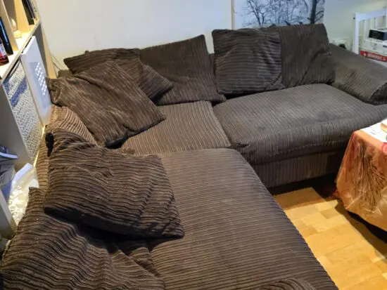 Brown corduroy Corner sofa