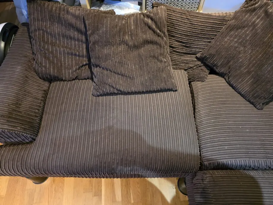 Brown corduroy Corner sofa