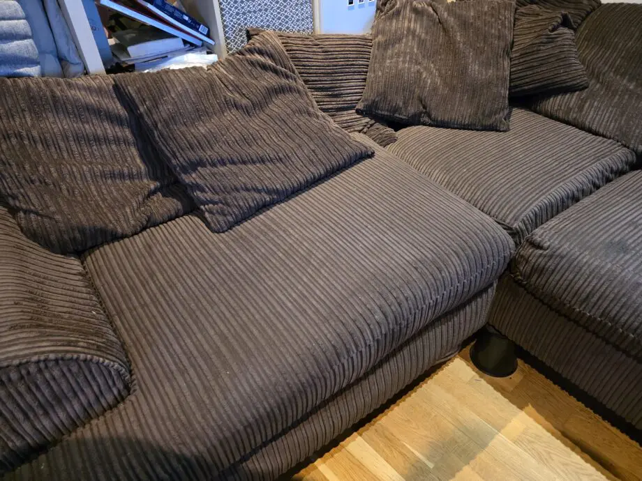 Brown corduroy Corner sofa