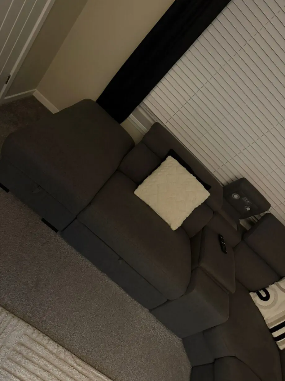 DFS Hike right facing Power recliner sofa with footstool and Single Arm chair , Charcoal grey