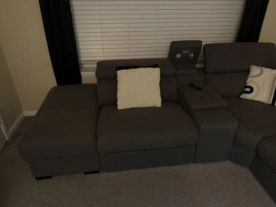 DFS Hike right facing Power recliner sofa with footstool and Single Arm chair , Charcoal grey