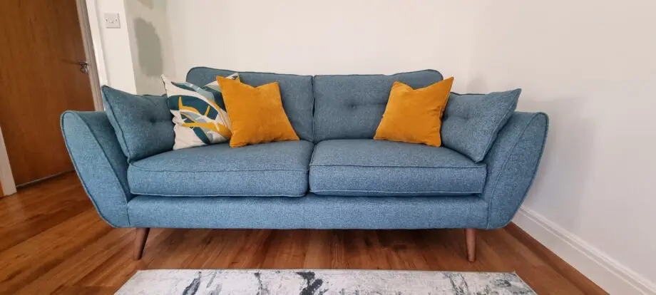 Nearly NEW dfs Zinc Boucle 4 Seater Sofa