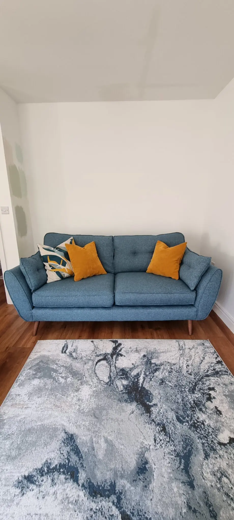 Nearly NEW dfs Zinc Boucle 4 Seater Sofa