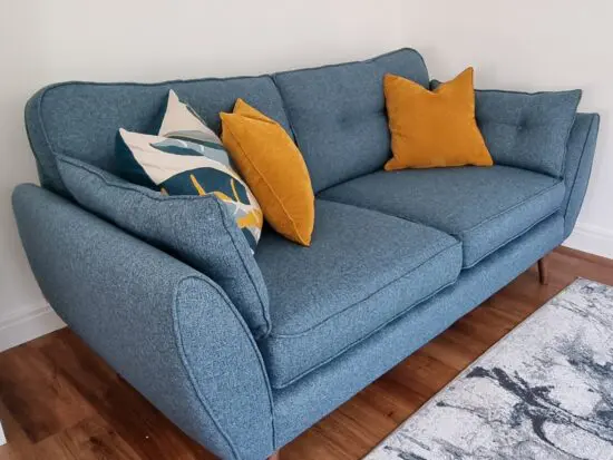Nearly NEW dfs Zinc Boucle 4 Seater Sofa