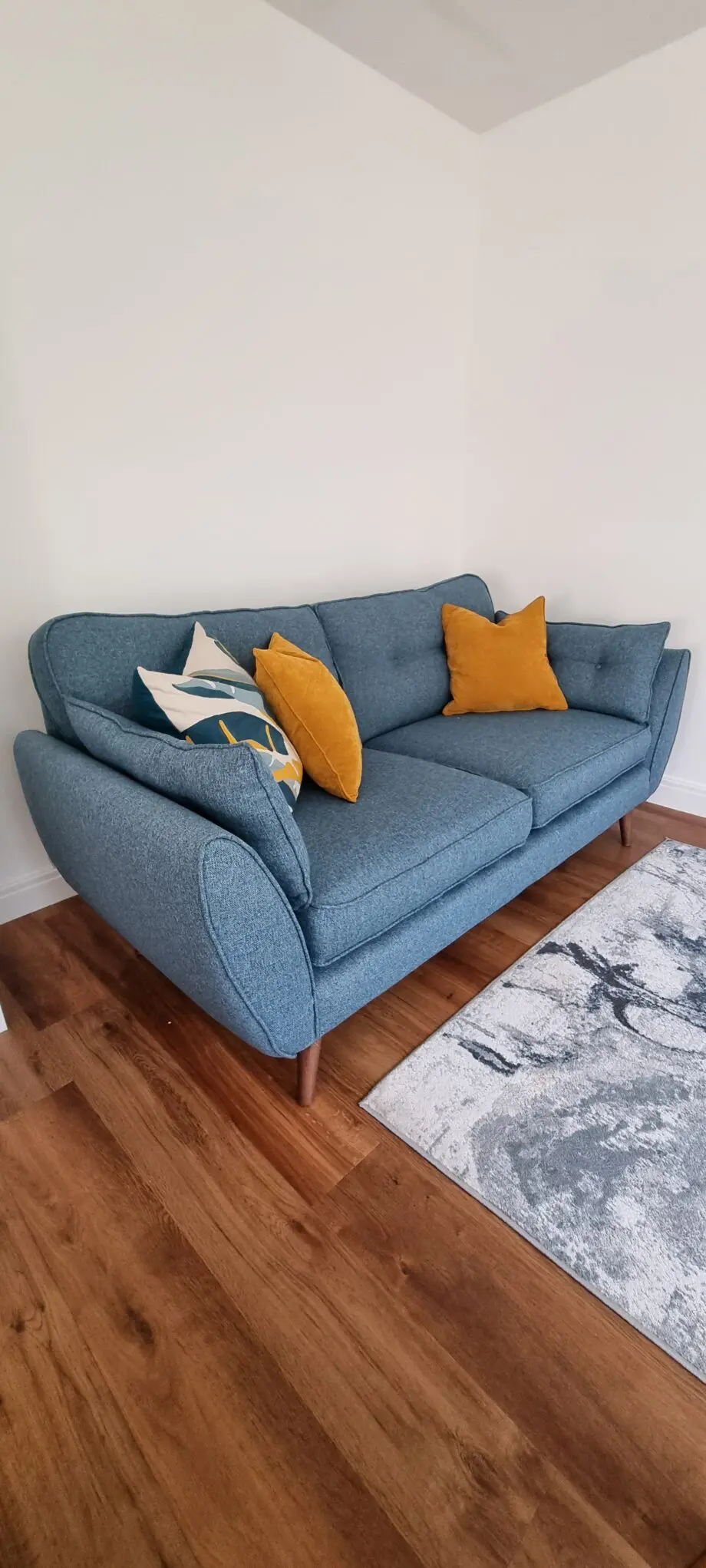 Nearly NEW dfs Zinc Boucle 4 Seater Sofa