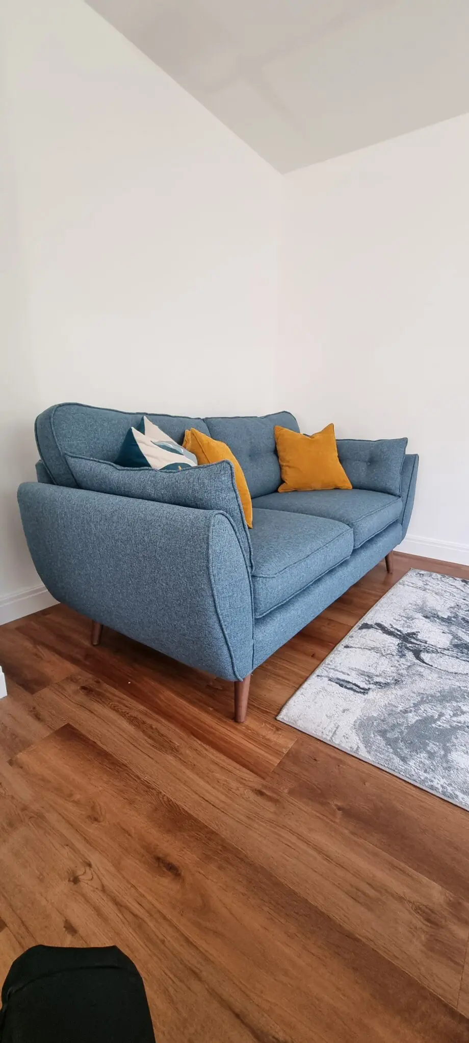 Nearly NEW dfs Zinc Boucle 4 Seater Sofa