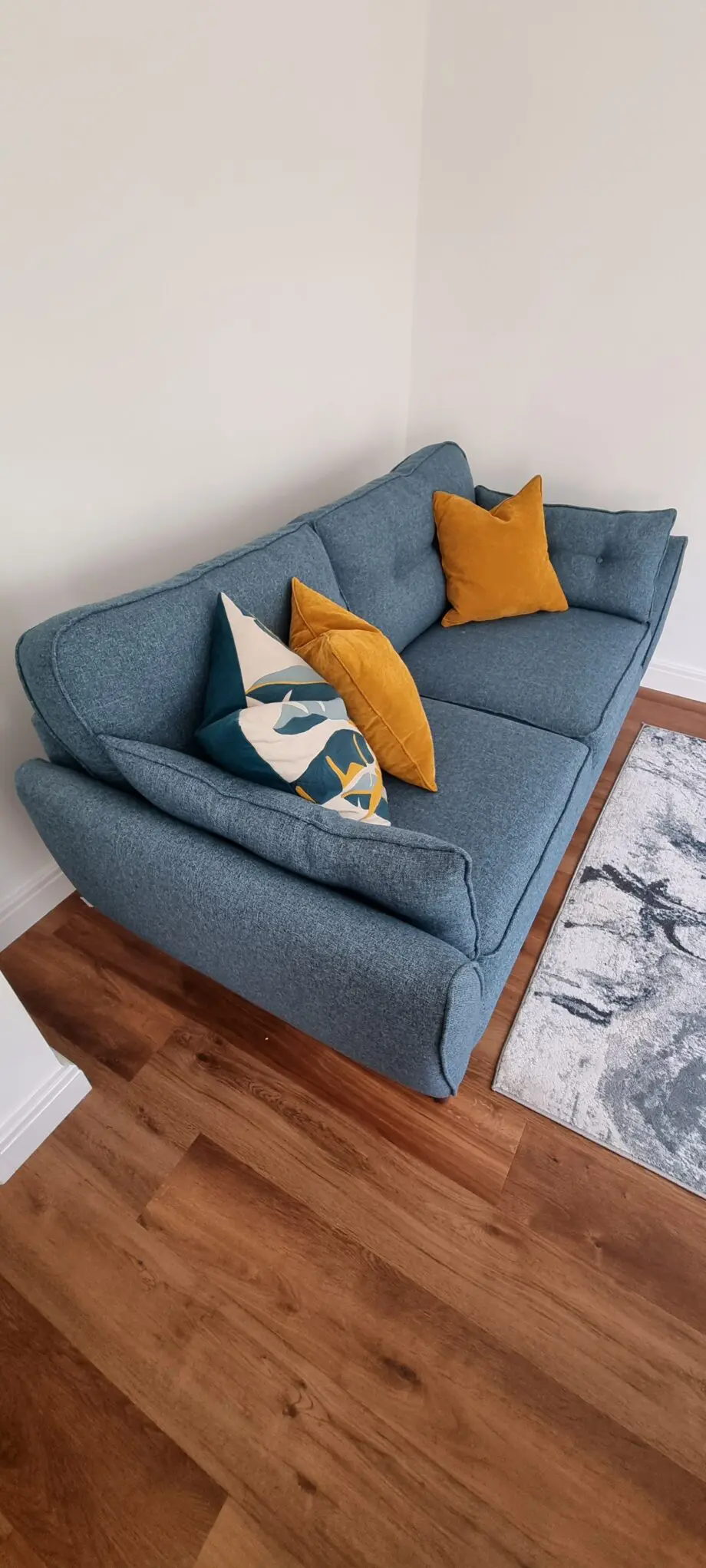 Nearly NEW dfs Zinc Boucle 4 Seater Sofa