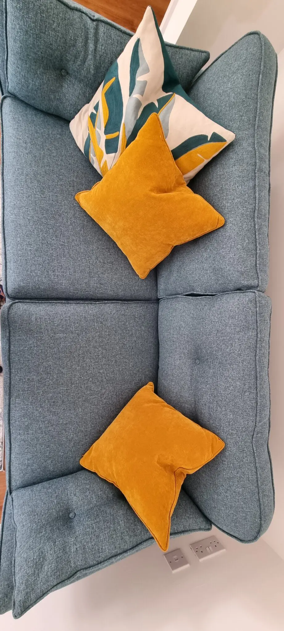 Nearly NEW dfs Zinc Boucle 4 Seater Sofa