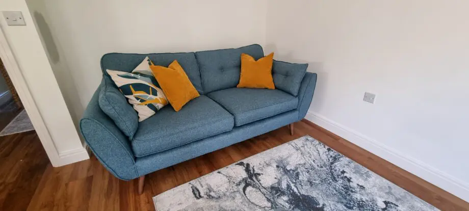 Nearly NEW dfs Zinc Boucle 4 Seater Sofa