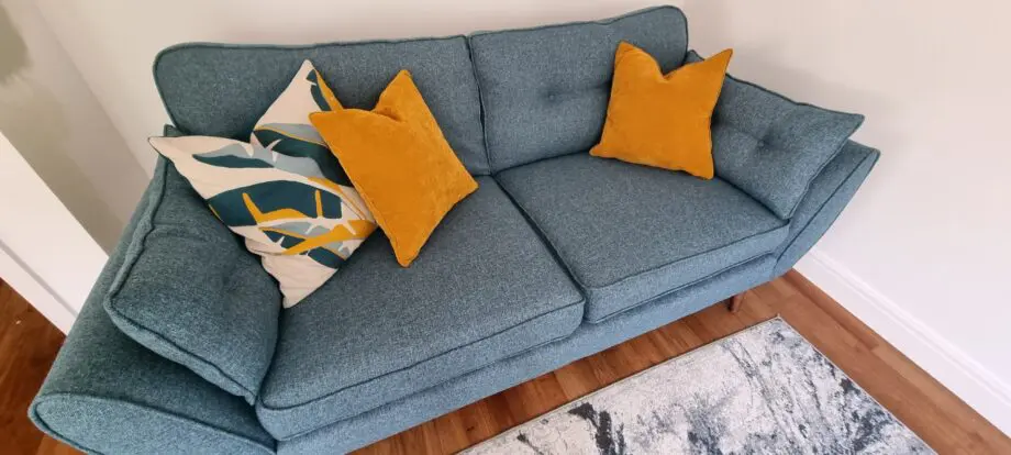 Nearly NEW dfs Zinc Boucle 4 Seater Sofa