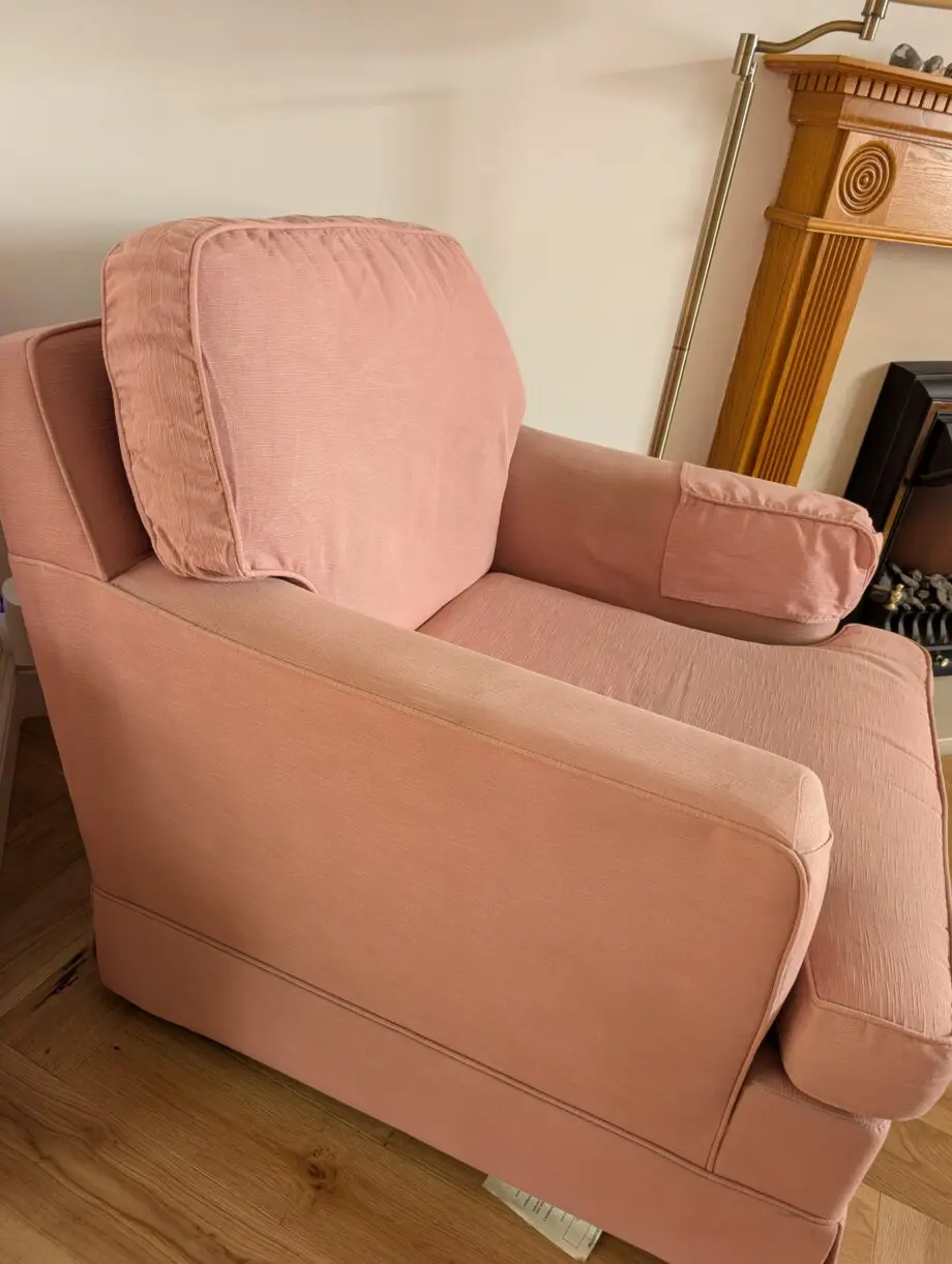 Two pink chairs