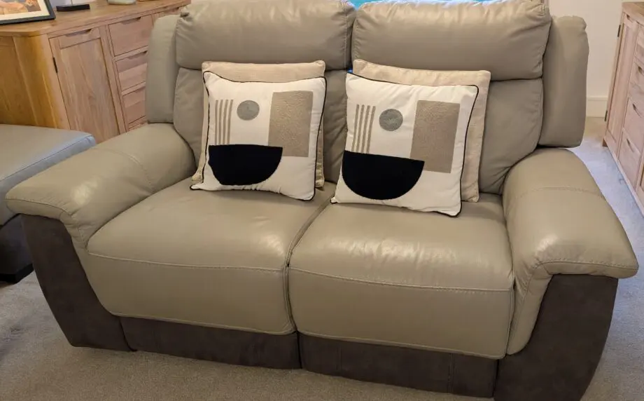 DFS grey recliner sofa set