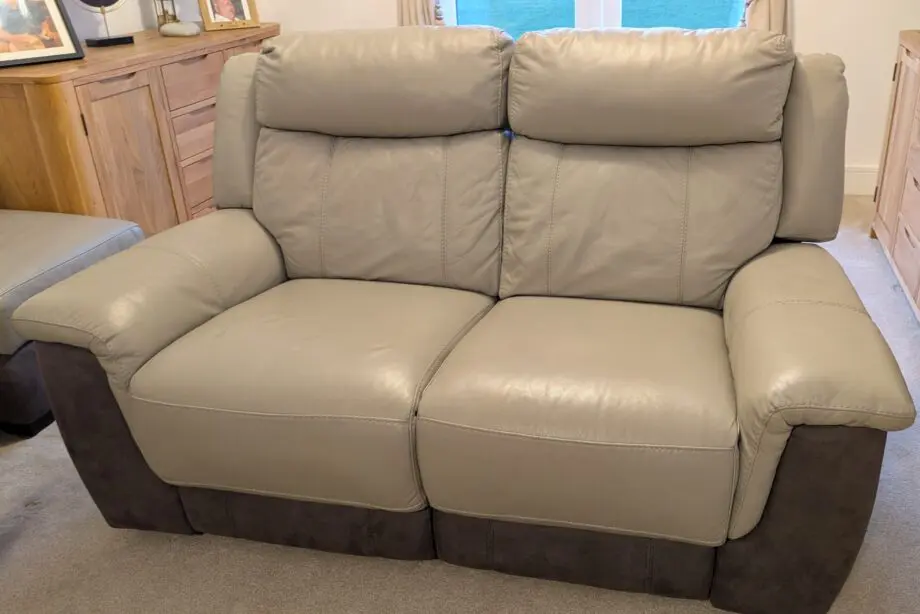 DFS grey recliner sofa set