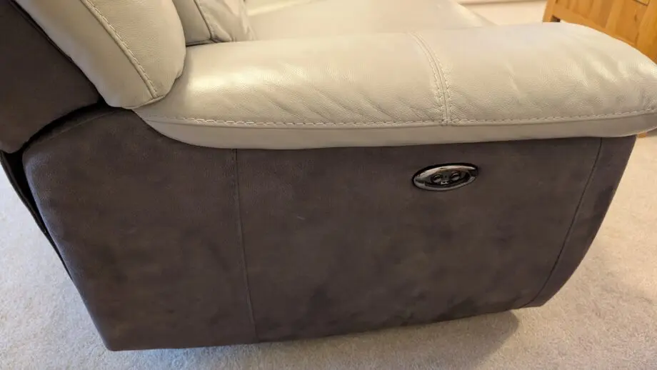 DFS grey recliner sofa set