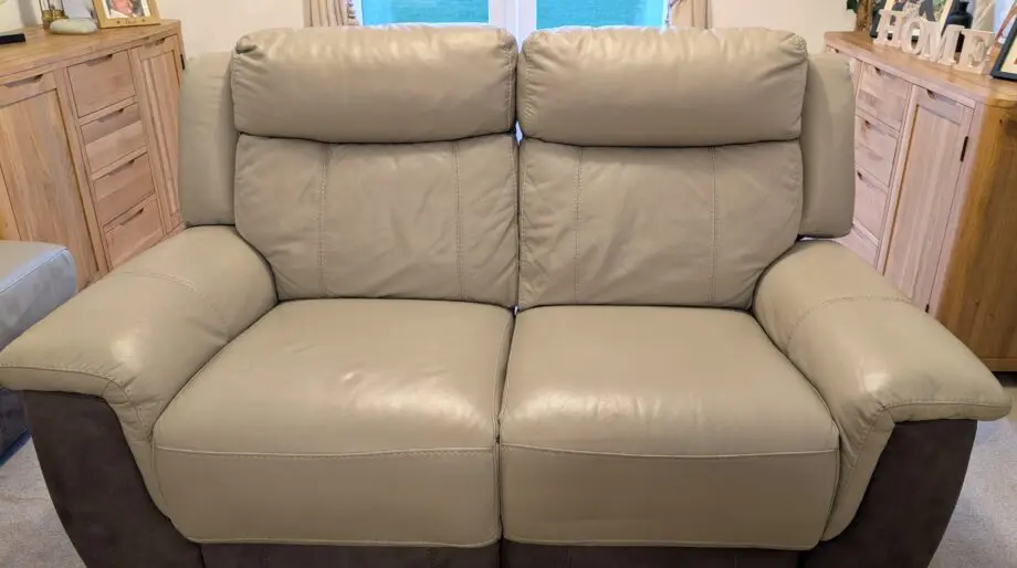 DFS grey recliner sofa set