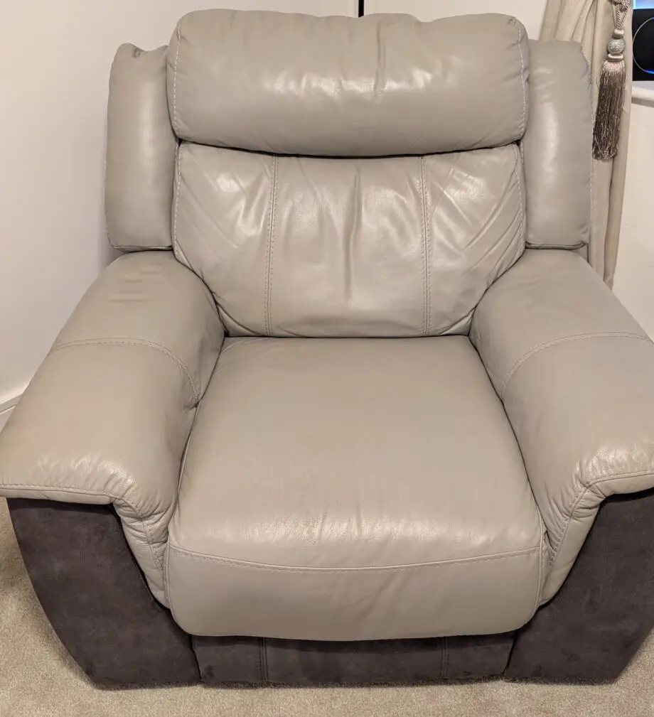 DFS grey recliner sofa set