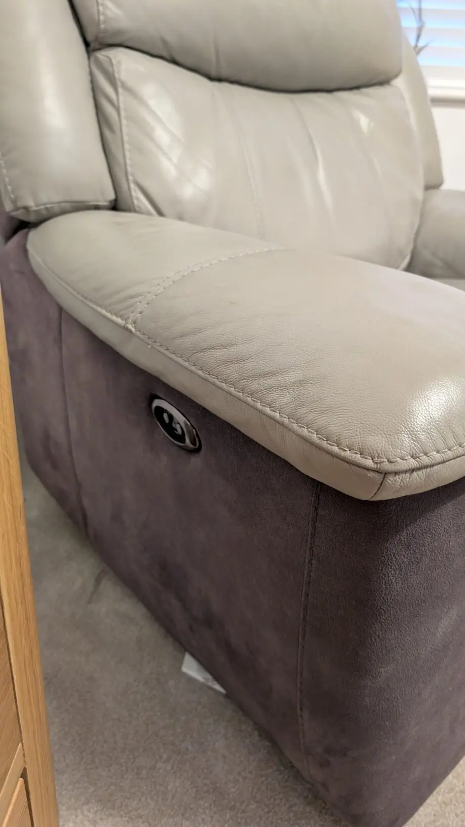DFS grey recliner sofa set