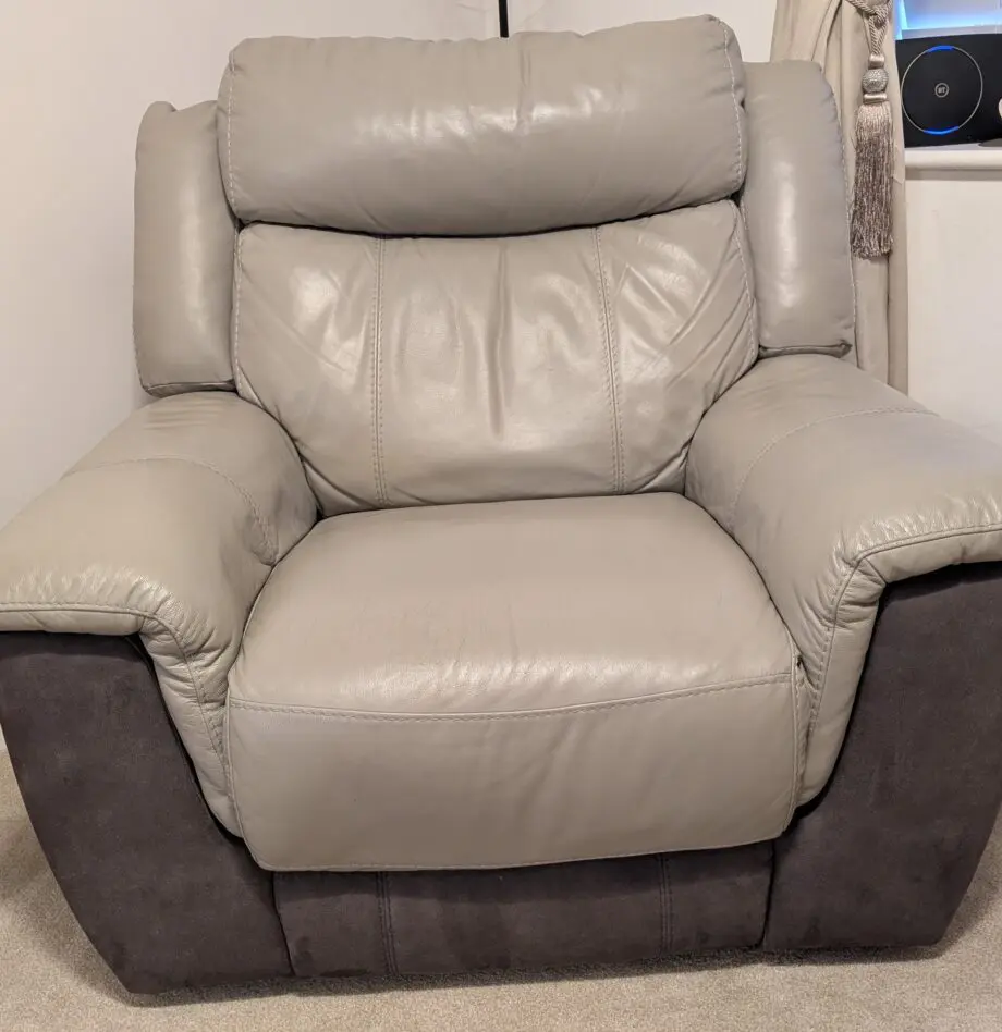 DFS grey recliner sofa set