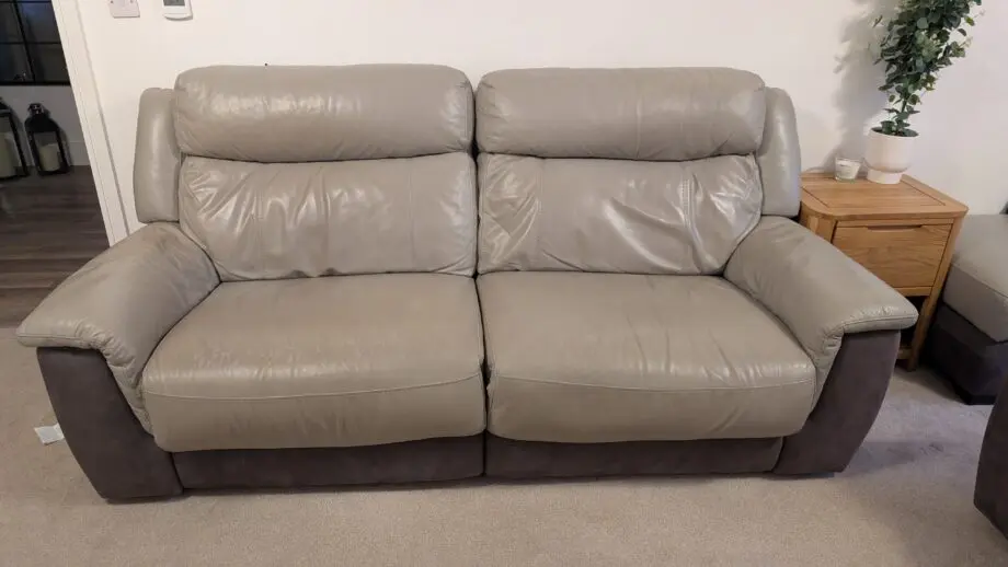 DFS grey recliner sofa set