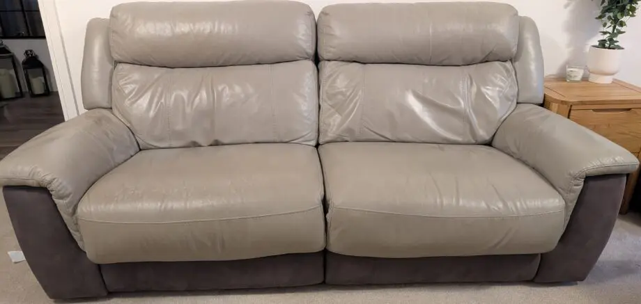 DFS grey recliner sofa set