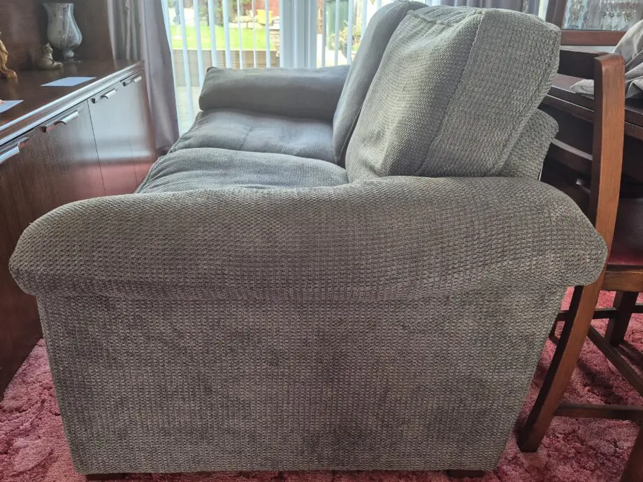 Furniture world 3 piece suit grey cord