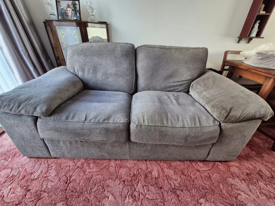 Furniture world 3 piece suit grey cord