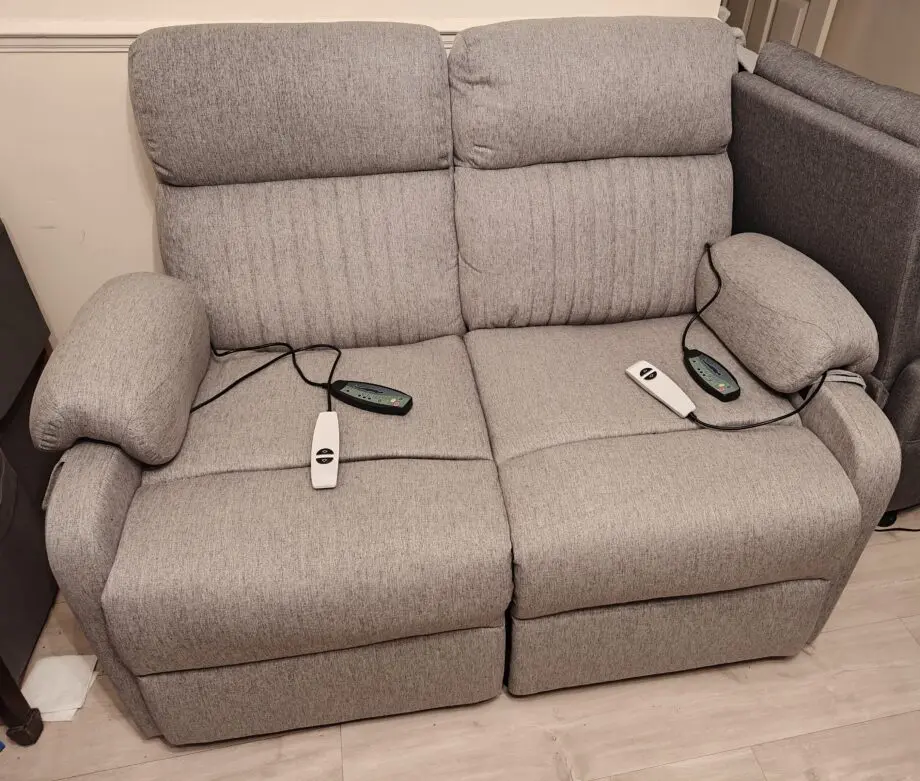 Grey Electric Recliner/Massager 2-seater sofa