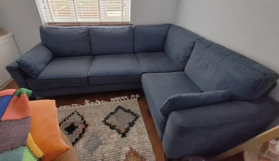 Furniture Village Blue Corner Sofa