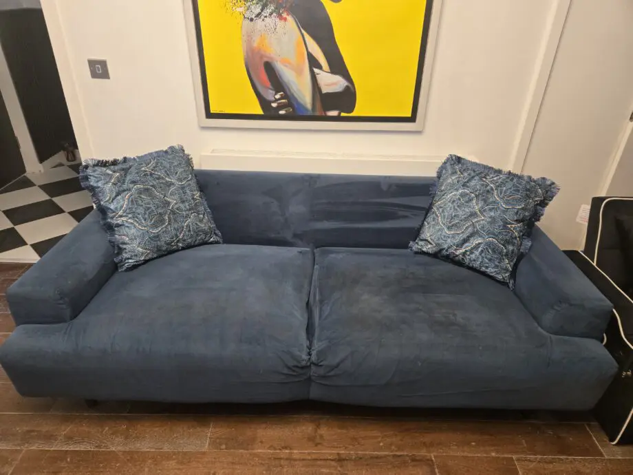 Habitat - Julien Velvet 3 Seater Sofa - Navy Blue